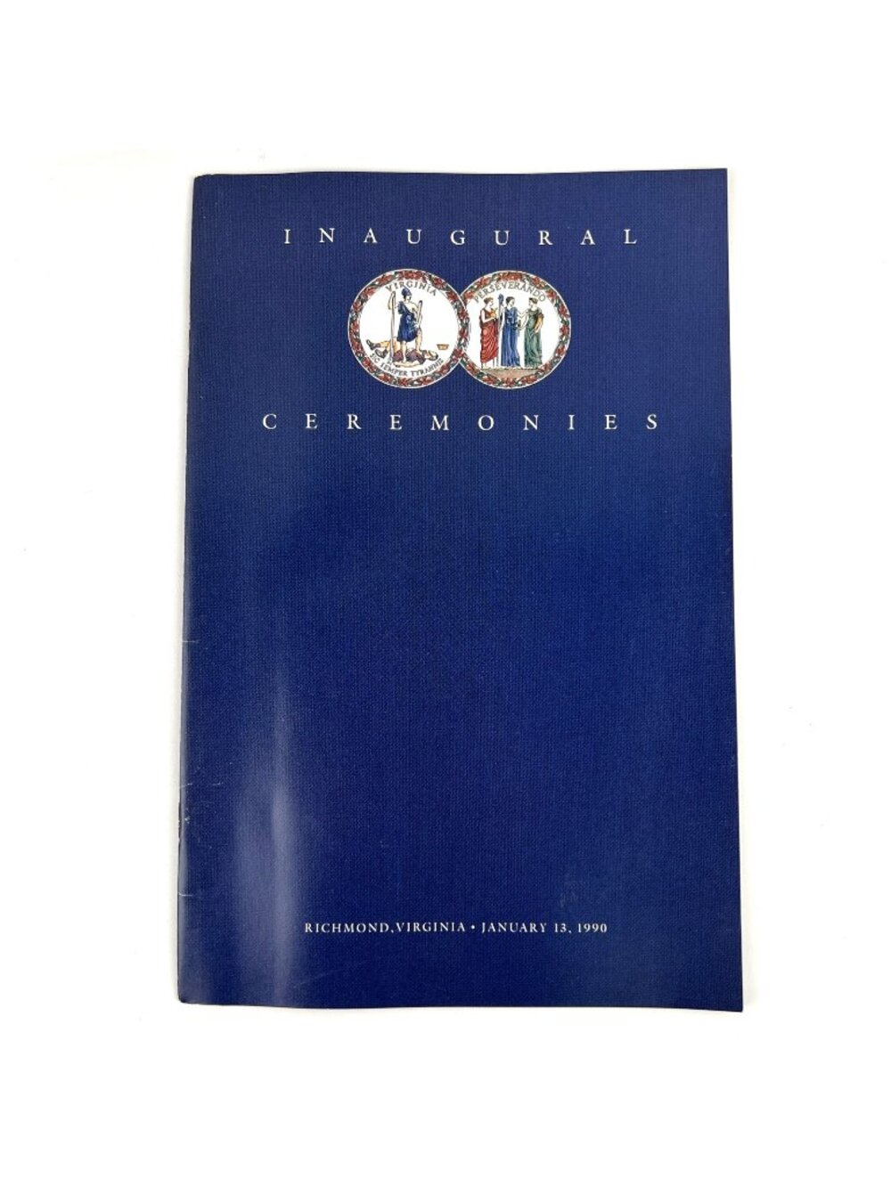 1990 L Douglas Wilder Virginia Governor Original Inaugural Program